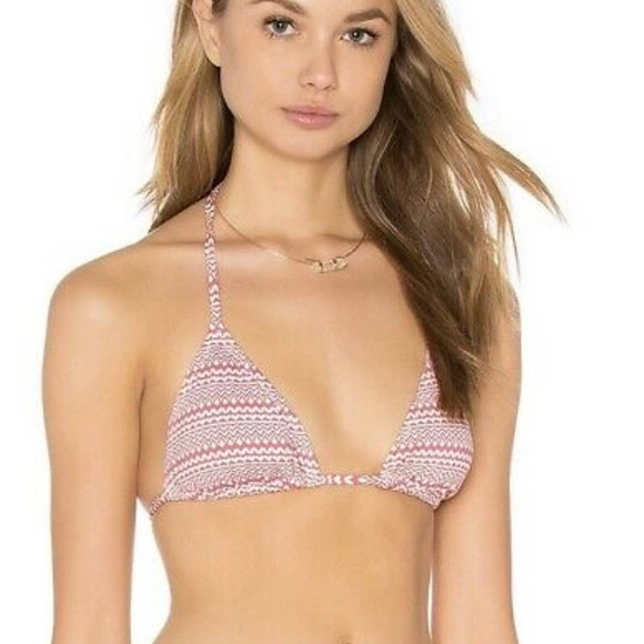 NWT Eberjey Cherokee Heart Giselle Bikini Top Sz M - Picture 1 of 9
